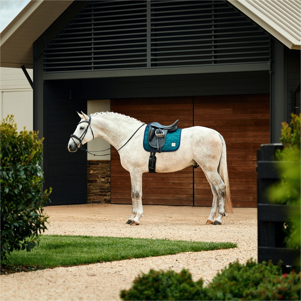2026 WeatherBeeta Satin Luxe Air-Tec Dressage Saddle Pad 1030348007 - Forest Green
